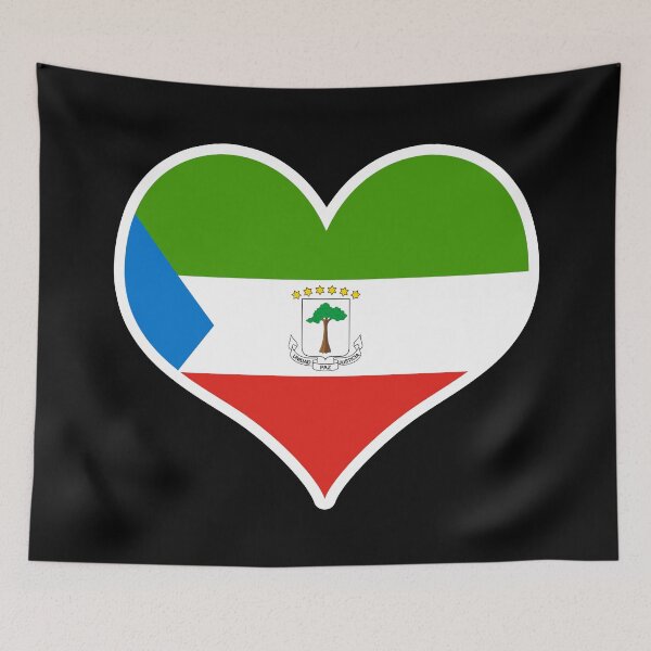 Item preview, Equatorial Guinea Flag Heart designed and sold by PKHalford.