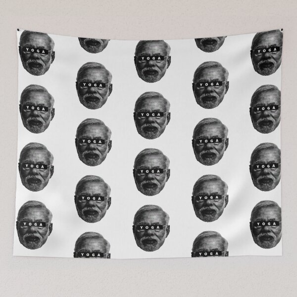 Item preview, Cool Narendra Modi Indian prime minister Black yoga designed and sold by Tiredmenphilo.