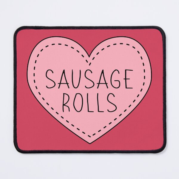 Item preview, Sausage Rolls Cute Pink Heart Stitches designed and sold by cashewdays.