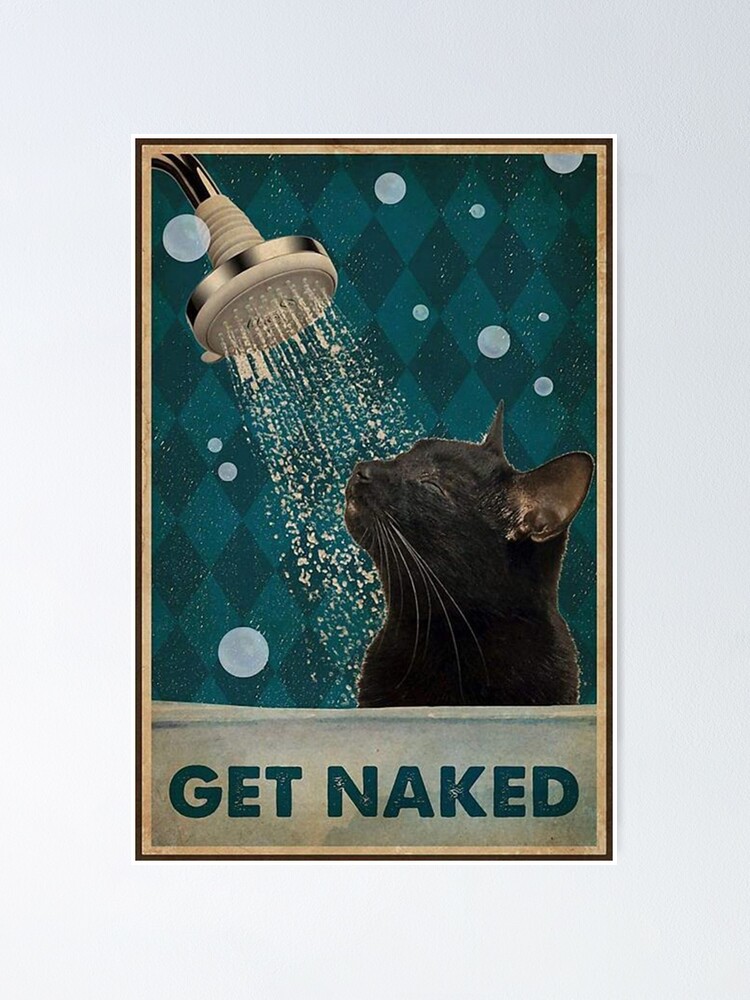 Black Cat Get Naked Poster Poster For Sale By Samueljoesty Redbubble