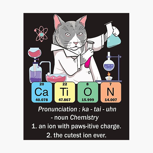 Item preview, Funny Inorganic Chemistry Cat Art Gift designed and sold by MrEddie10.