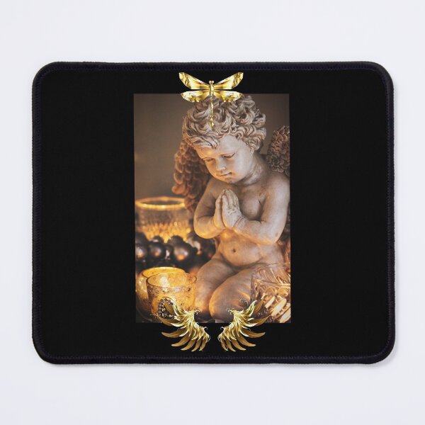 Item preview, Sweet Angel With Gold Wings & Dragonfly Design designed and sold by EarthArtDesigns.