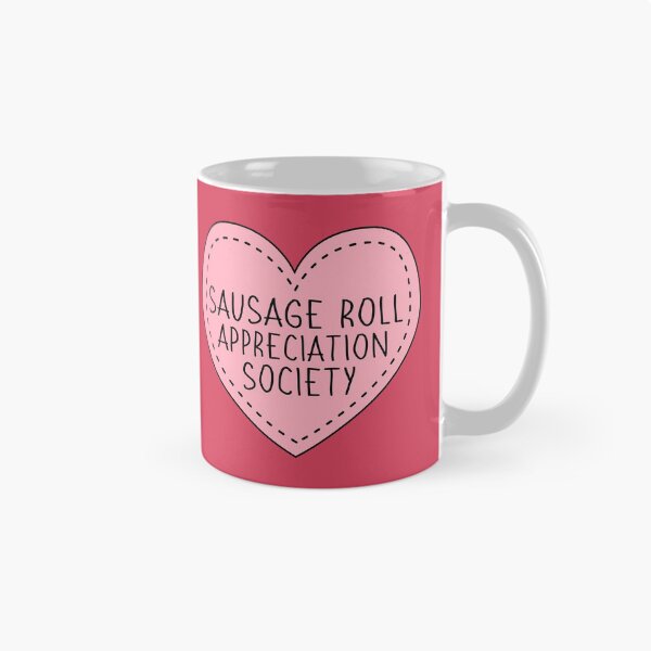 Item preview, Sausage Roll Appreciation Society Cute Pink Heart Stitches designed and sold by cashewdays.