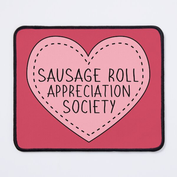 Item preview, Sausage Roll Appreciation Society Cute Pink Heart Stitches designed and sold by cashewdays.