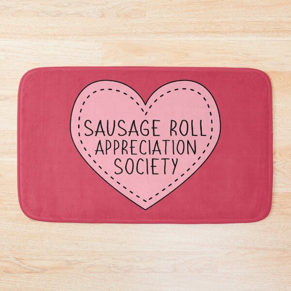 Item preview, Sausage Roll Appreciation Society Cute Pink Heart Stitches designed and sold by cashewdays.