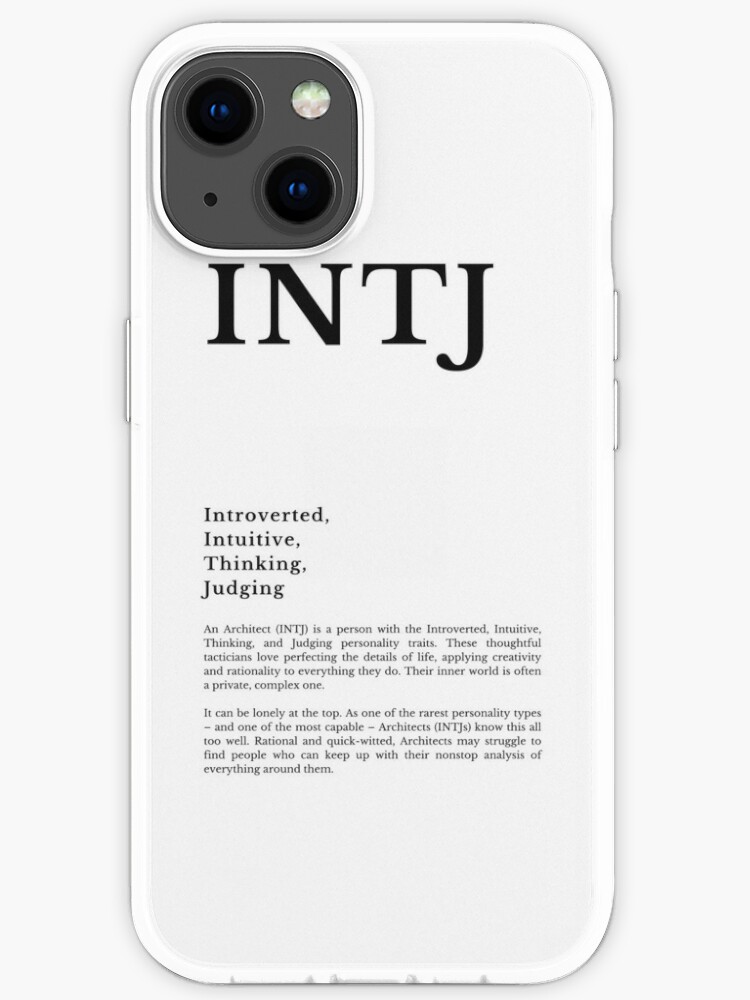 Intj Mbti Iphone Case For Sale By Verticalley Redbubble