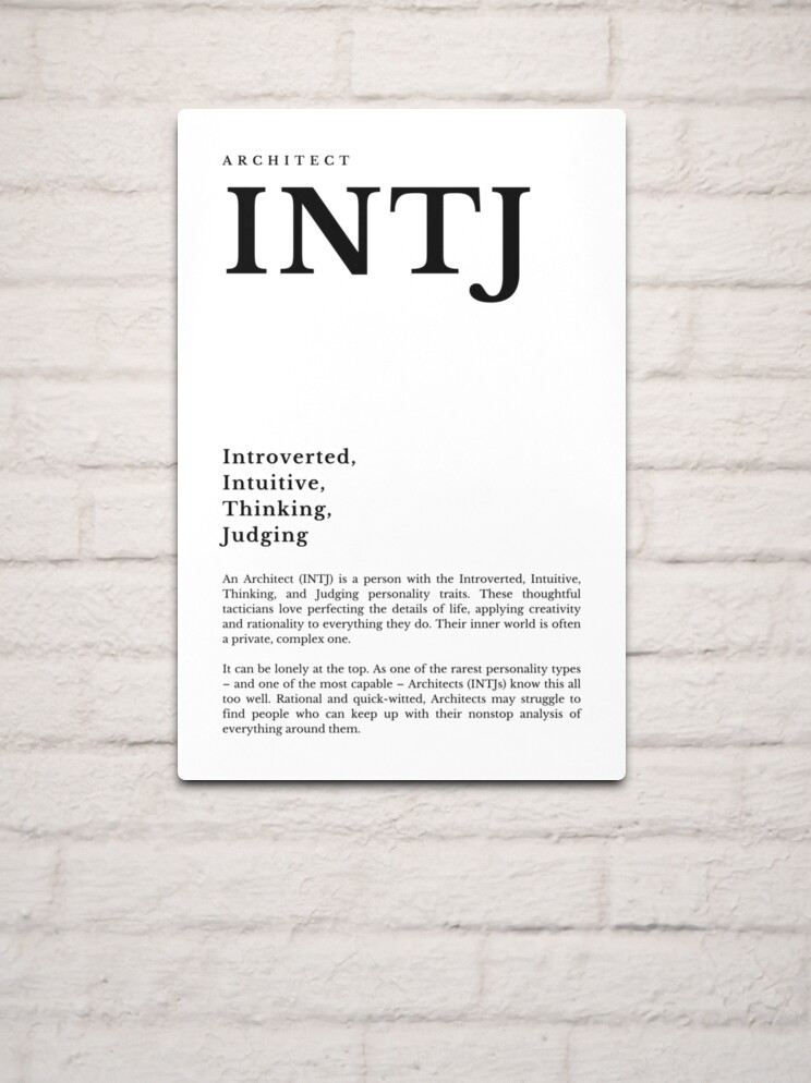 INTJ Quotes From Famous Intjs MBTI Art Poster 