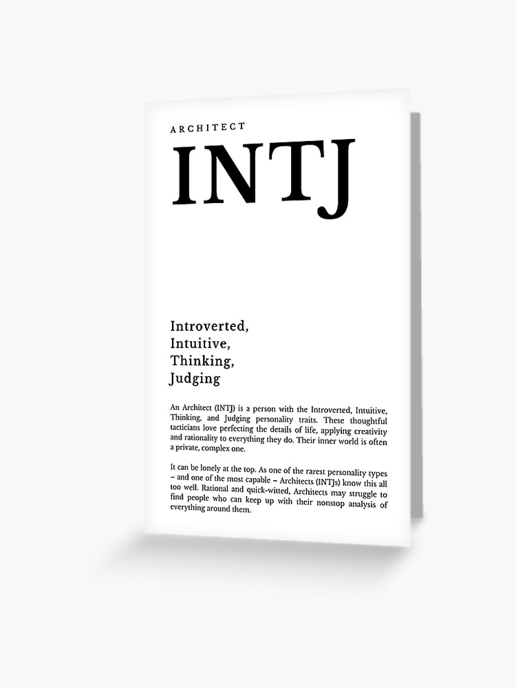 intj - mbti Sticker for Sale by verticalley