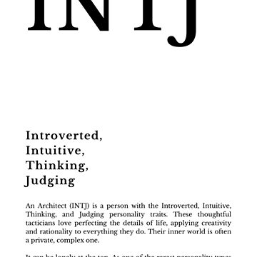 intj - mbti Sticker for Sale by verticalley