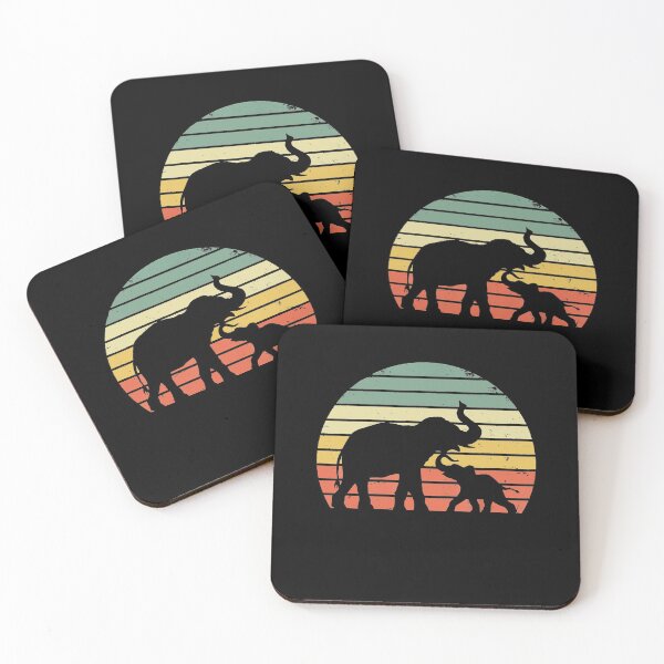 Item preview, Elephant Vintage Colors Silhouette designed and sold by spherevilla.