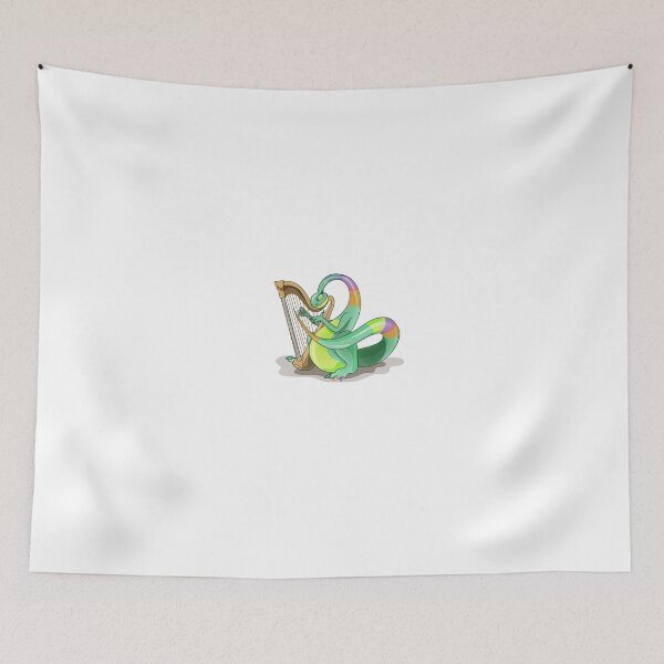 Item preview, Illustration of a Plateosaurus playing the harp. designed and sold by StocktrekImages.