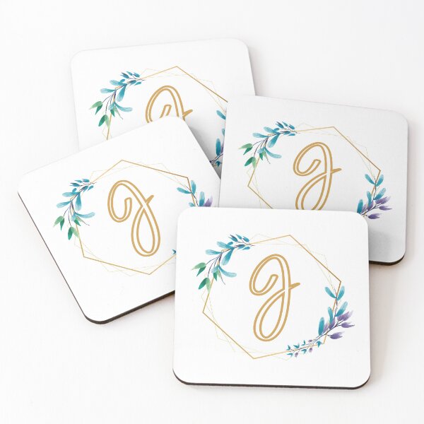 Item preview, Cursive Letter J Floral Frame designed and sold by LetterMom.