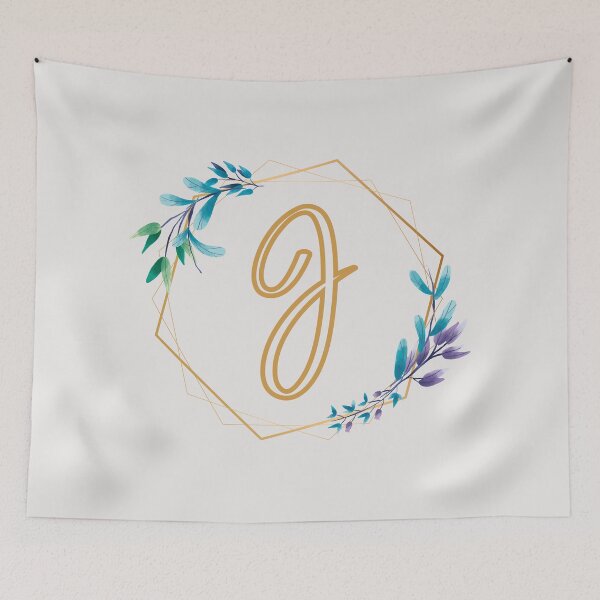 Item preview, Cursive Letter J Floral Frame designed and sold by LetterMom.
