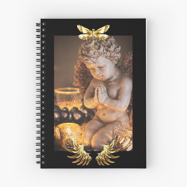Item preview, Sweet Angel With Gold Wings & Dragonfly Design designed and sold by EarthArtDesigns.