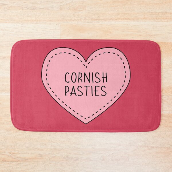 Item preview, Cornish Pasties Cute Pink Heart Stitches designed and sold by cashewdays.