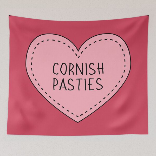 Item preview, Cornish Pasties Cute Pink Heart Stitches designed and sold by cashewdays.