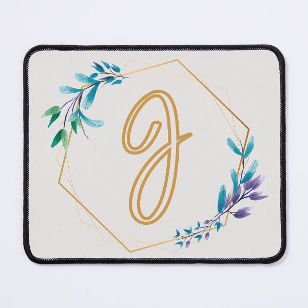 Item preview, Cursive Letter J Floral Frame designed and sold by LetterMom.