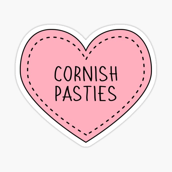 Cornish pasty fun, Hands off my Pasties , Funny Design Sticker for Sale by  Surfer Dave Designs