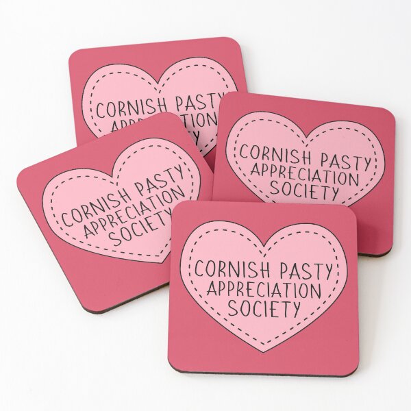 Item preview, Cornish Pasty Appreciation Society Cute Pink Heart Stitches designed and sold by cashewdays.