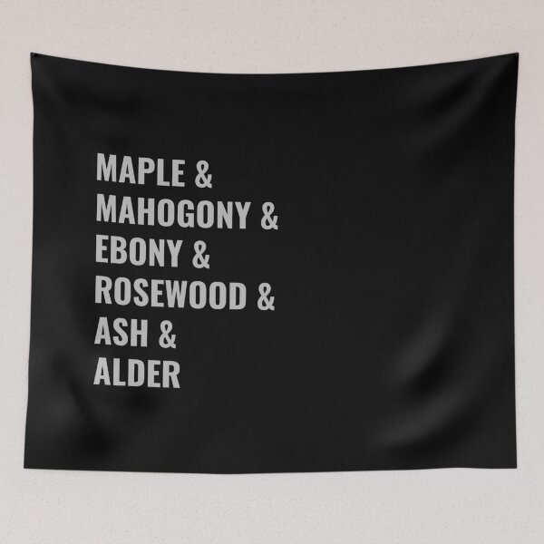 Item preview, Maple & Mahogany & Ebony & Rosewood & Ash & Alder - Guitar Player's Favorite Woods designed and sold by Rad-State.