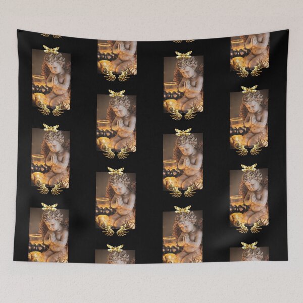 Item preview, Sweet Angel With Gold Wings & Dragonfly Design designed and sold by EarthArtDesigns.