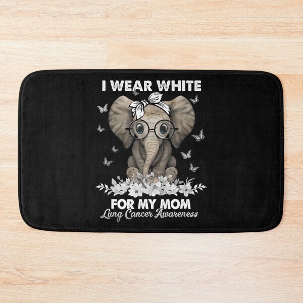 Item preview, Elephant Wear White for My Mom Lung Cancer Awareness designed and sold by spherevilla.