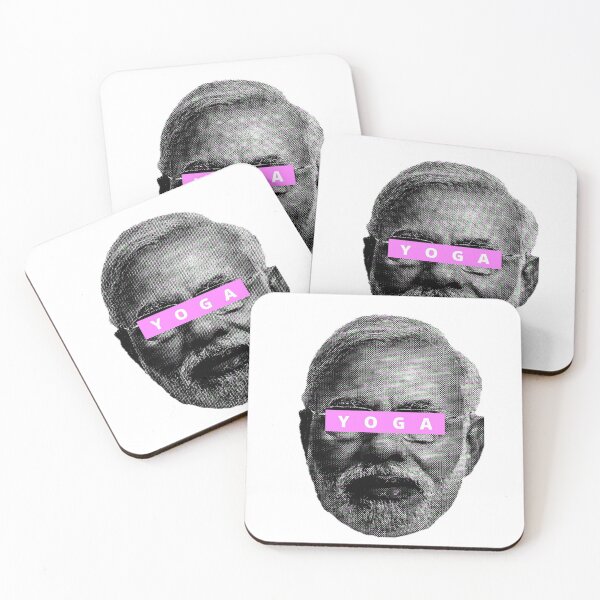 Item preview, Cool Narendra Modi politics Pink yoga designed and sold by Tiredmenphilo.