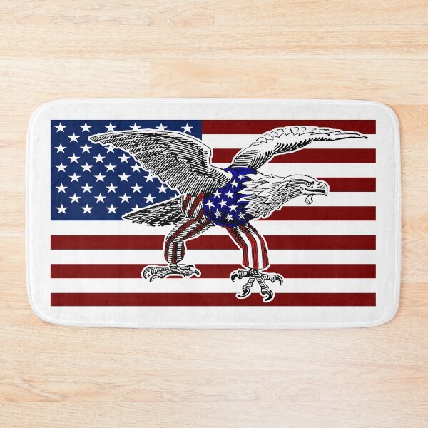 Item preview, Aggressive Eagle on Flag designed and sold by Hedrin.