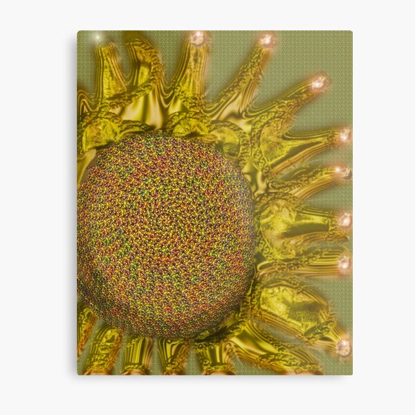 Golden sunflower Metal Print