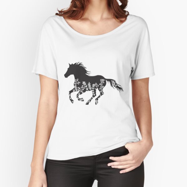 Aperçu de l'œuvre Cheval de course floral créée et vendue par murkyswamp.