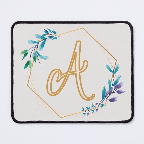 Item preview, Cursive Letter A Floral Frame designed and sold by LetterMom.