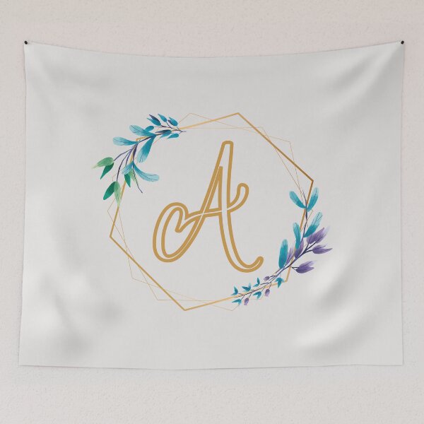 Item preview, Cursive Letter A Floral Frame designed and sold by LetterMom.