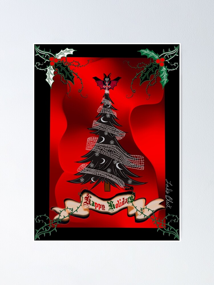 "Gothic Christmas Tree version 2" Poster for Sale by LadyBlut Redbubble