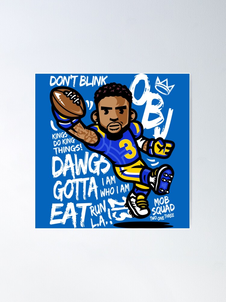 Odell Beckham Poster Los Angeles Rams Wall Art NFL Poster 