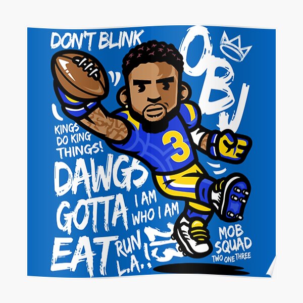 Odell Beckham Poster Los Angeles Rams Wall Art NFL Poster 