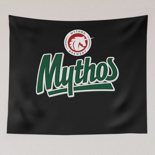 Aperçu de l'œuvre Mythos-beer Essential T-Shirt.png créée et vendue par GeigerRosemary.