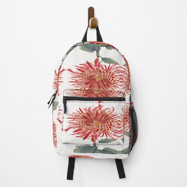 Item preview, Artsy Red Gold Chrysanthemum Keiko Hasegawa Upside Downside  designed and sold by SeaChangeDesign.