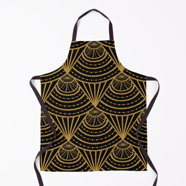 Item preview, Gold art deco pattern with black background  designed and sold by MLD112.