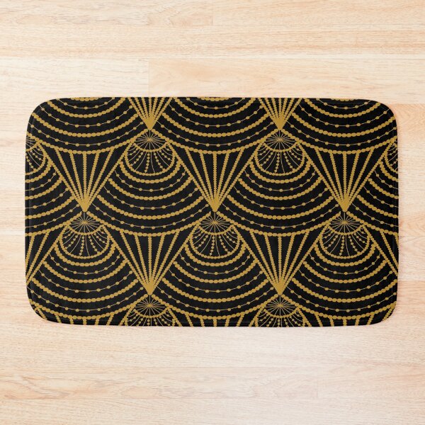 Item preview, Gold art deco pattern with black background  designed and sold by MLD112.