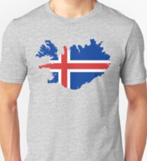 Island-Flaggen-Karte Unisex T-Shirt