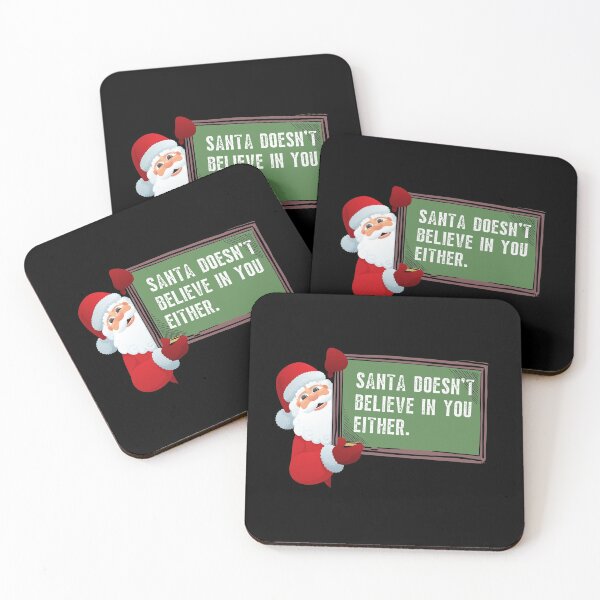 Item preview, Santa Doesn't Believe in You Either. - Blackboard | Merry Christmas designed and sold by Polariszero.