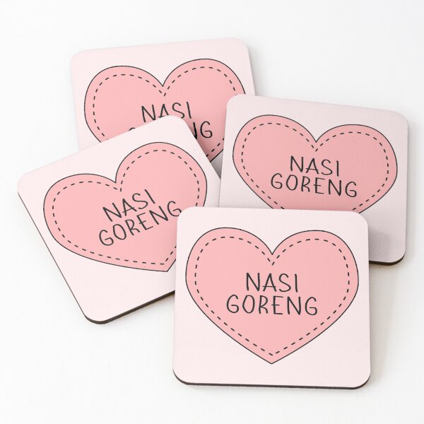 Item preview, Nasi Goreng Indonesian Fried Rice Cute Pink Heart designed and sold by cashewdays.