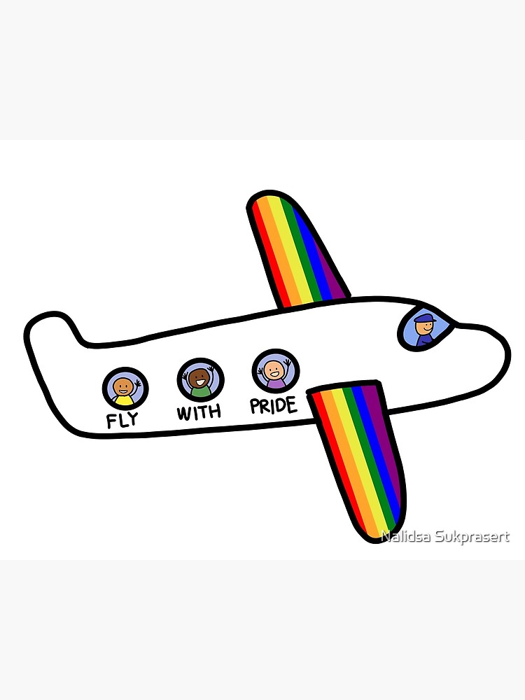 “Gay Rainbow LGBTQ Airplane Travel” Poster by Nalidsa | Redbubble