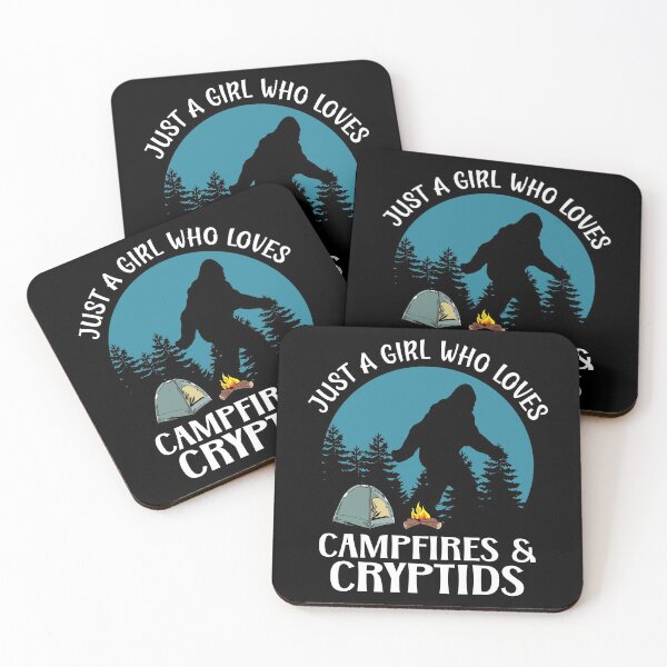 Item preview, Just A Girl Who Loves Campfires and Cryptids Sasquatch  designed and sold by DPlumDesign.