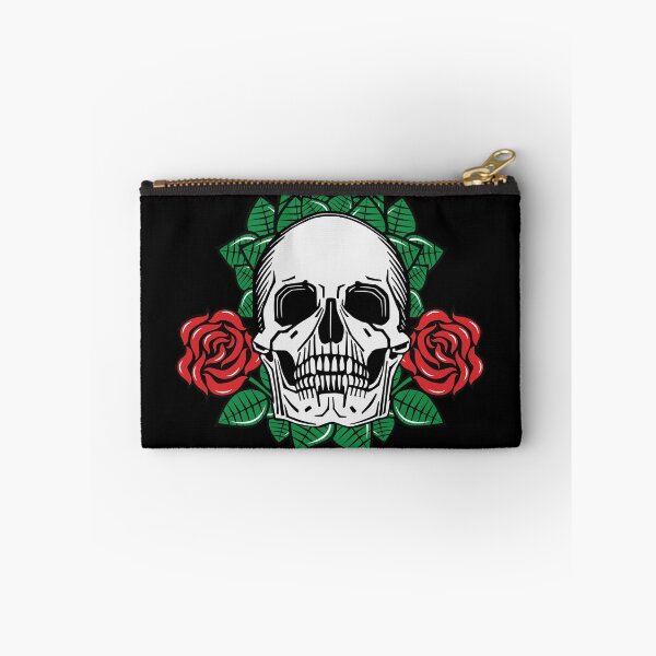 Item preview, Pirate Skull with Roses Wreath Garland designed and sold by MOP-tees.
