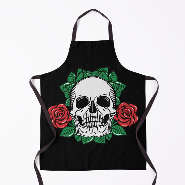 Item preview, Pirate Skull with Roses Wreath Garland designed and sold by MOP-tees.
