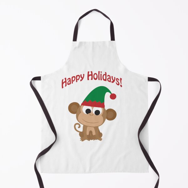 Item preview, Cute Happy Holidays Monkey Elf designed and sold by Hedgie Designs.