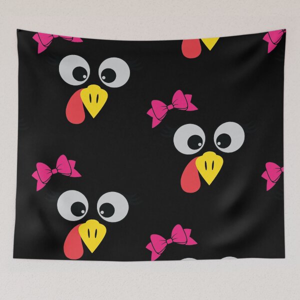 Item preview, Turkey Face Girl Pink Bow Thanksgiving designed and sold by LAXIR.