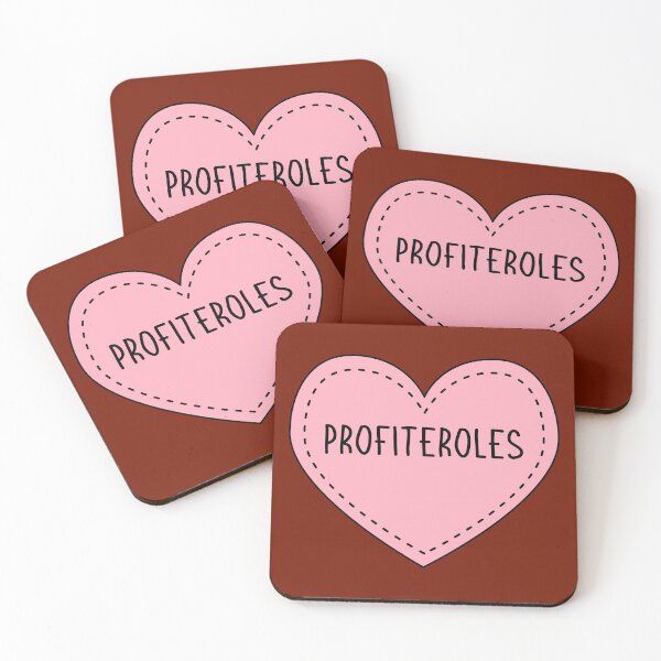 Item preview, Profiteroles Cream Puffs Cute Pink Heart Stitches designed and sold by cashewdays.