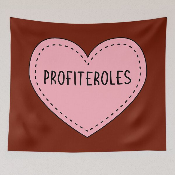 Item preview, Profiteroles Cream Puffs Cute Pink Heart Stitches designed and sold by cashewdays.